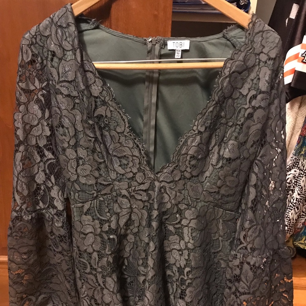 Lace grey dress